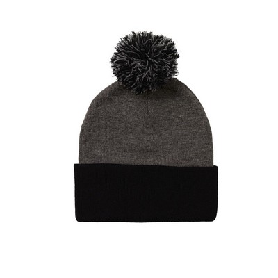 Sportsman™ 12" Pom-Pom Cuffed Beanie